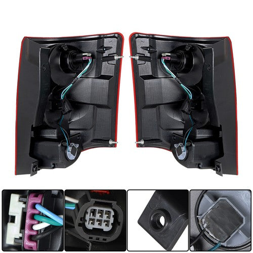Solid Spare LH+RH Tail Lights+Bumper Step Pad Rear For 2011-2019 2020 Dodge Grand Caravan