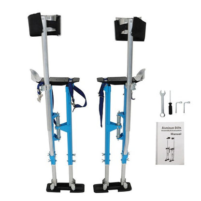 Solid Spare Painting Stilt 36" - 48" Drywall Stilts Adjustable Aluminum Alloy Tool Blue