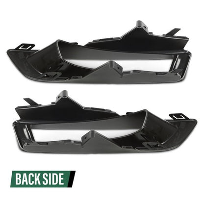 Solid Spare Bumper Fog Light Bezel Lamp Trim Fit For 15-18 Land Rover Discovery Sport