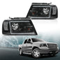 Solid Spare Fit For 2004-2008 Ford F150 Lincoln Mark LT LED DRL Headlights Assembly Black