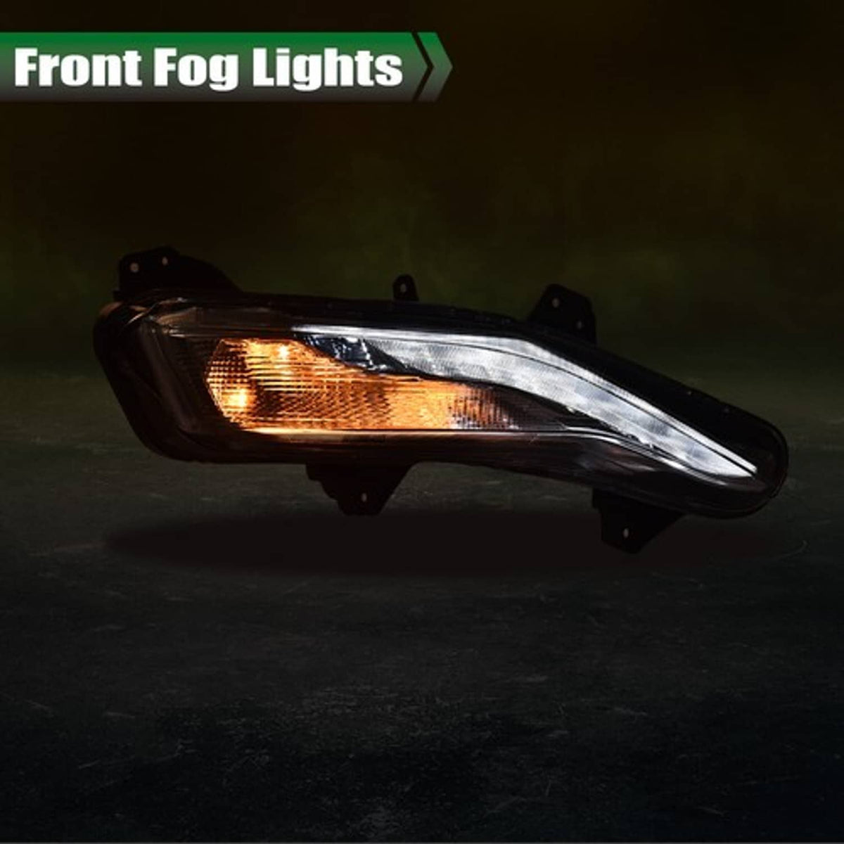 Solid Spare Fit For 19-22 Malibu Right Bumper Turn Signal Lights w/ LED DRL Fog Lamps