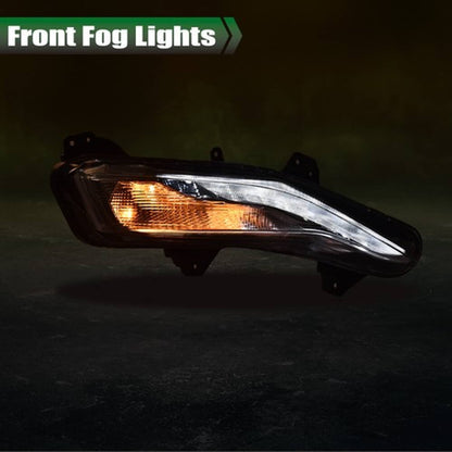 Solid Spare Fit For 19-22 Malibu Right Bumper Turn Signal Lights w/ LED DRL Fog Lamps