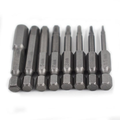 Solid Spare Metric mm Hex Head Allen Bit Set 8 Piece Quick Connect Shank Impact Driver Drill