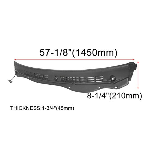 Solid Spare Windshield Wiper Cowl Grille Vent Panel For 2004-2012 Chevy Colorado GMC Canyon