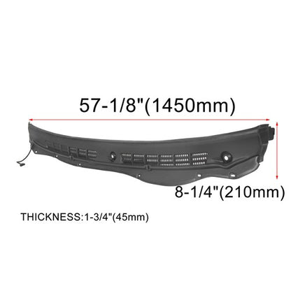 Solid Spare Windshield Wiper Cowl Grille Vent Panel For 2004-2012 Chevy Colorado GMC Canyon