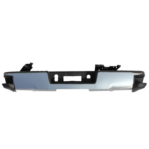 Solid Spare For Silverado 1500 GMC Sierra 1500 2014-2018 Rear Step Bumper Assembly Chrome