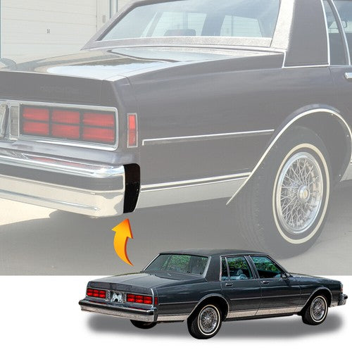 Solid Spare New Fit For Chevrolet Caprice Black Rear Bumper Fillers 1986 1987 1988 1989 1990
