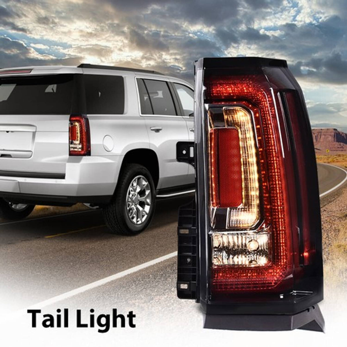 Solid Spare Right Passenger Tail Light Fit For GMC Yukon XL 2015-2020 Rear Brake Stop Lamp