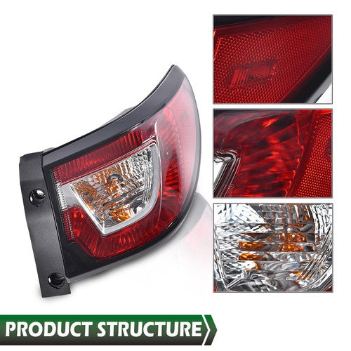 Solid Spare Tail Light Fit For 2013-2017 Chevrolet Traverse Passenger Side Outer With Bulb