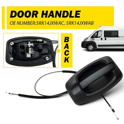 1PC Side Sliding Door Handle & Cable Assy LH=RH / For 2014-22 Ram ProMaster Van