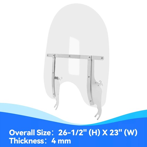 Solid Spare 26" Acrylic Windscreen Windshield For Harley Softail Deluxe Fat Boy FLS 2000-17