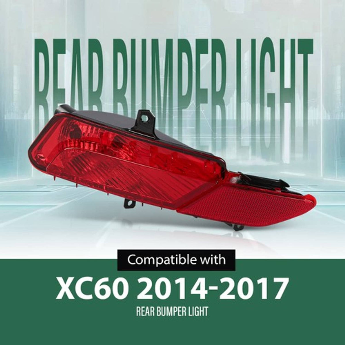 Solid Spare Fit For 14-17 Volvo XC60 Rear Bumper Reflector Fog Light Brake Lamp Left Side