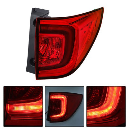 Solid Spare LED Tail Light For Honda Pilot 2016-2018/Passport 2022-2023 Rear Right RH Outer