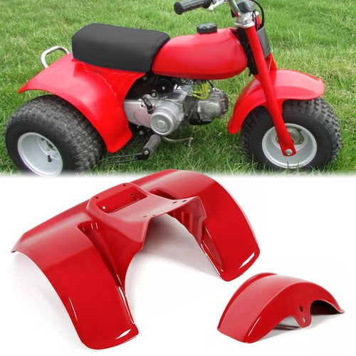 Solid Spare For Honda ATC70 1978-1985 Front and Rear Fender Kit Red Plastic