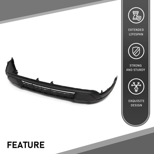 Solid Spare Textured Black Front Lower Bumper Cover Fit For 2018 2019 Ford Explorer Base/XLT