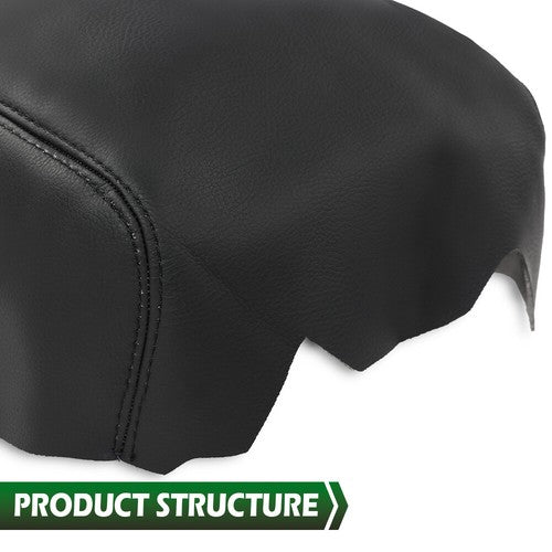 Solid Spare Fit For 2001-2006 Lexus LS430 Center Console Lid Armrest Cover Leather Black