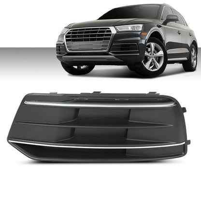 Solid Spare Fit For 2018-2020 Audi Q5 Front Bumper Insert Fog Light Cover Left Driver Side