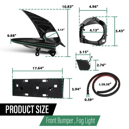 Solid Spare Front Bumper Kit Fit For 2006-2013 Lexus IS250 IS350 Conversion to GS F-Sport
