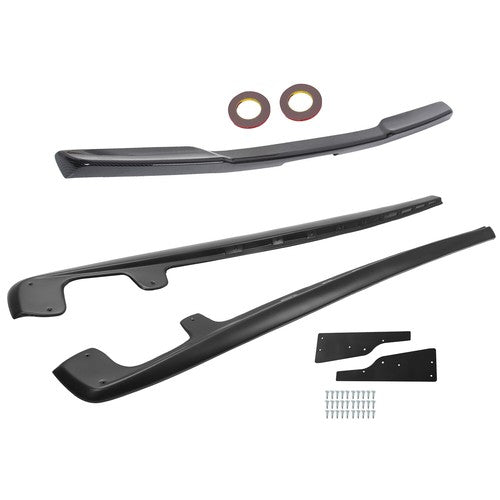 Solid Spare For 2005-2013 Corvette C6 Base ZR1 Style Side Skirts & Rear Trunk Wing Spoiler