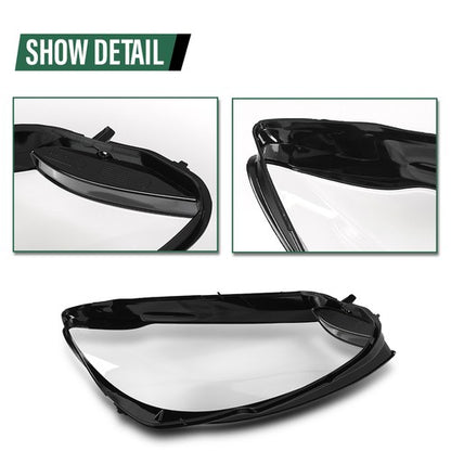Solid Spare Fit For 2015-2017 Mercedes-Benz W205 C Class Headlight Replacement Lens Left