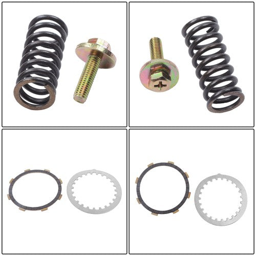 Solid Spare Clutch Friction Steel Plates Kit w/ Gasket Springs For Yamaha TTR125L 2000-2008