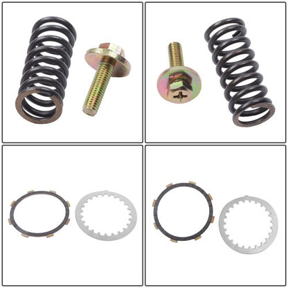Solid Spare Clutch Friction Steel Plates Kit w/ Gasket Springs For Yamaha TTR125L 2000-2008