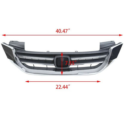 Solid Spare Front Bumper Hood Grille Black&Chrome Plastic Durable For Honda Accord 2013-2015