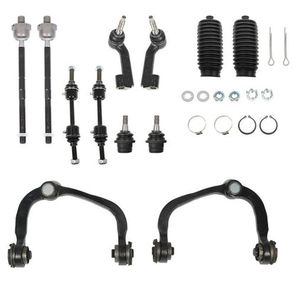 Solid Spare For 09-14 Ford F-150 K80308 12pc Front Upper Control Arm Tierod Sway Bar 4WD