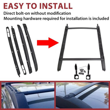 Solid Spare For 2005-2023 Toyota Tacoma Double Cab Top Roof Rack Cross Bars Side Rails Set