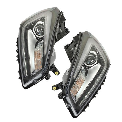 Solid Spare Headlights Replacement Pair w/ LED Tube For GMC Acadia 2013-2016 LH+RH Halogen