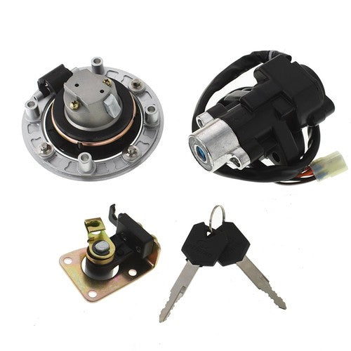 Solid Spare Ignition Switch Gas Cap Cover Seat Lock Key Set For Suzuki GSXR600 97-00