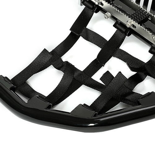 Solid Spare Nerf Bars For Kawasaki KFX 700 Pro Peg Heel Guards Steel Side Step Bar BLK Nets