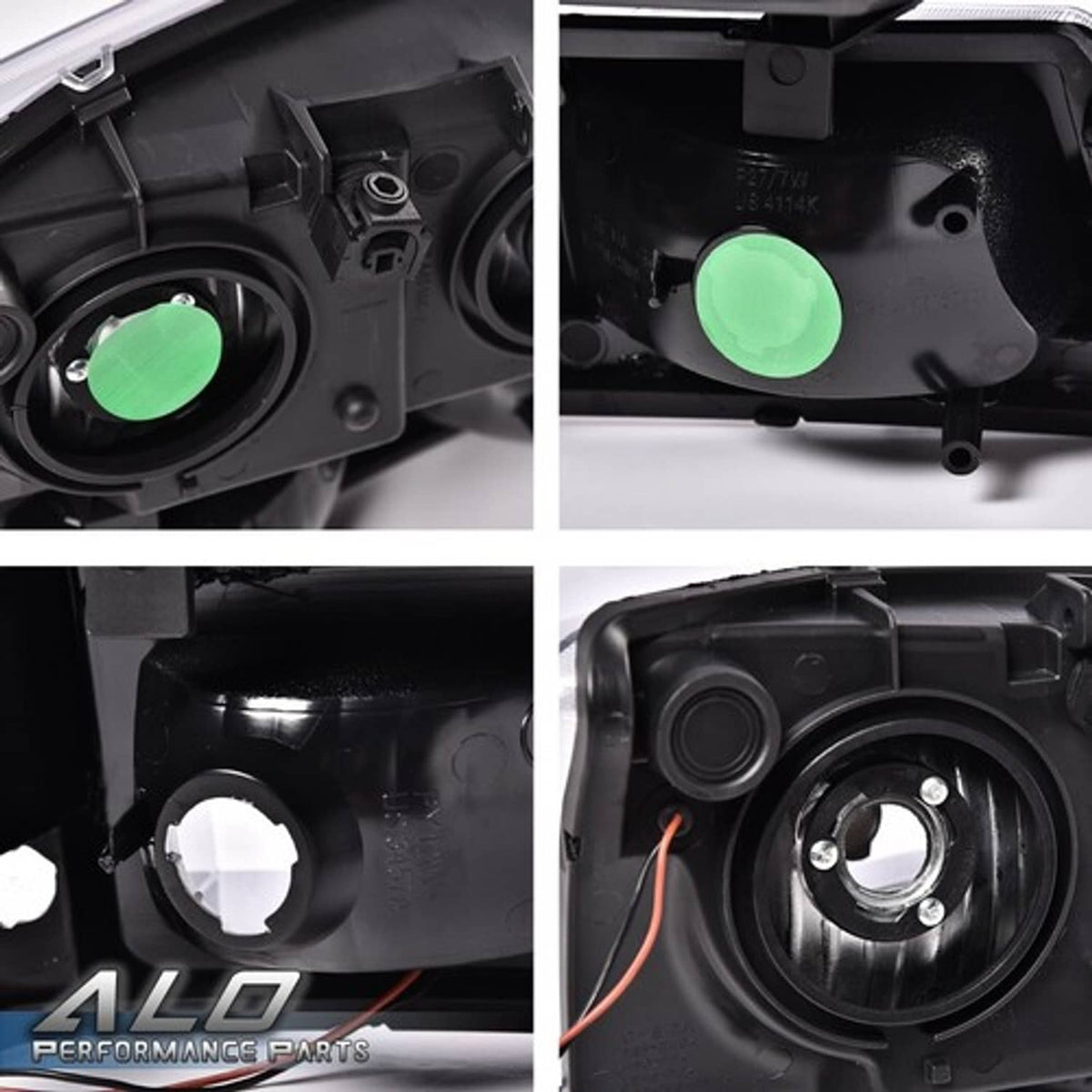Solid Spare Fit For 03-07 Chevy Silverado Avalanche LED DRL Clear Lens Chrome Headlights