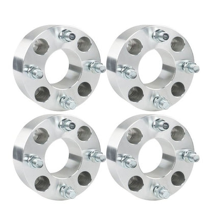 Solid Spare Wheel Spacers 2" 50mm 4x101.6mm Hub Bore 62mm Thread Size 1/2"x20 Silver 4Pcs US
