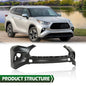 Solid Spare Front Bumper Cover Black Fit For 2020-2022 Toyota Highlander L LE XLE