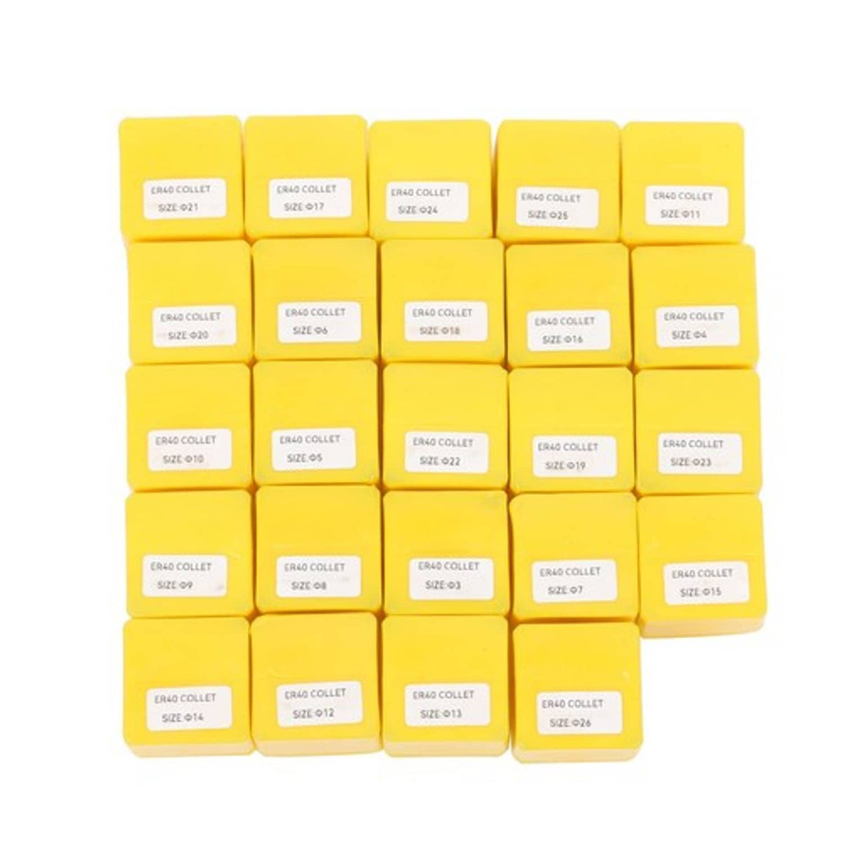 Solid Spare Collet Sets Collet Chuck 24PCs ER40 Workholding Collets 3-25 mm for Milling 40CR