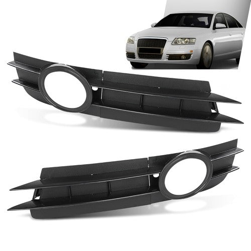 Solid Spare Fog Light Bezel Lamp Trim Fit For 06-08 Audi A6 05-08 A6 Quattro Sedan LH RH
