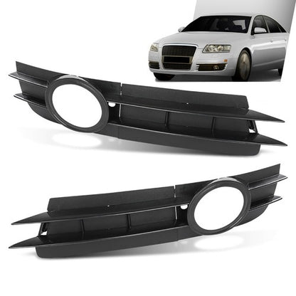 Solid Spare Fog Light Bezel Lamp Trim Fit For 06-08 Audi A6 05-08 A6 Quattro Sedan LH RH
