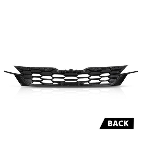 Solid Spare Fit For 20-23 Kia Seltos Front Bumper Upper Grille Grill Black+Chrome 86350Q5300
