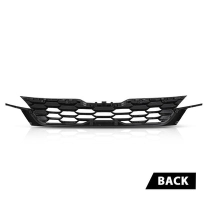 Solid Spare Fit For 20-23 Kia Seltos Front Bumper Upper Grille Grill Black+Chrome 86350Q5300