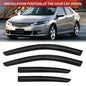 4PCS FIT 2008-2012 Honda Accord  Window Vent Visor Sun Rain Guard Gloss Black