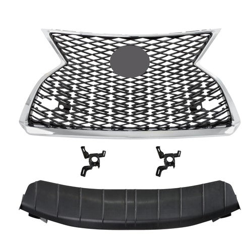 Solid Spare Front Upper Grill Replacement For Lexus RX350 RX450h 2020-2022 W/ Sensor Holes
