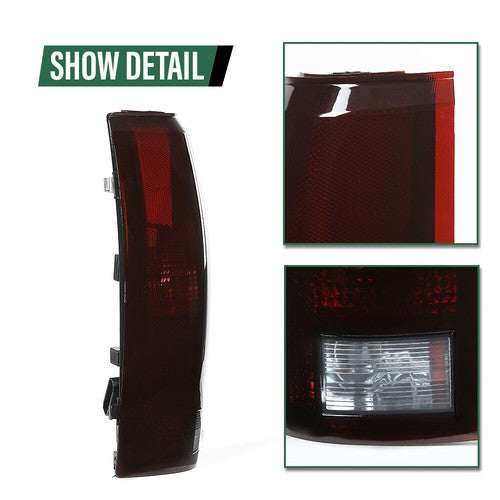 Solid Spare Fit For 88-99 Chevy Silverado GMC Sierra C/K Tail Lights Brake Lamps Smoke