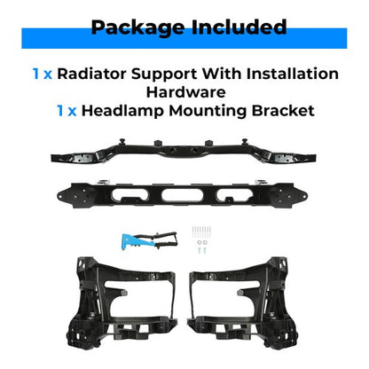 Solid Spare For 2014-2018 Ram 1500 Pickup Front Radiator Support W/LH & RH Headlight Bracket