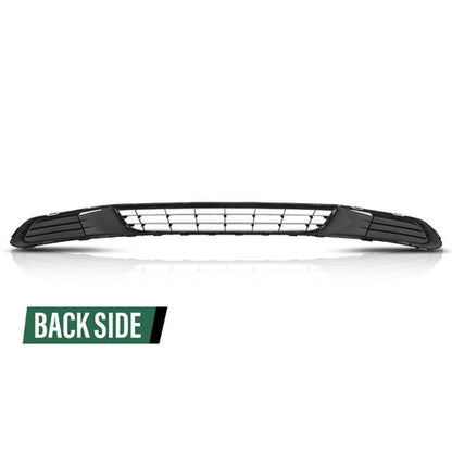 Solid Spare Fit For 10-14 VW Jetta Front Bumper Lower Grille w/ Chrome Trim+Fog Light Cover