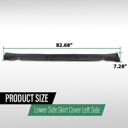 Solid Spare Fit For 2017-2022 Tesla Model 3 Left Side Skirt Molding Rocker Lower Cover