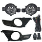 Solid Spare For Nissan Altima 2013-2015 4Dr Fog Lights Clear Lens Black Bezel Bumper Lamp