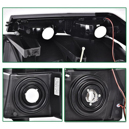 Solid Spare Fit For 04-12 Chevy Colorado GMC Canyon LED DRL Headlights Bumper Lamps Black
