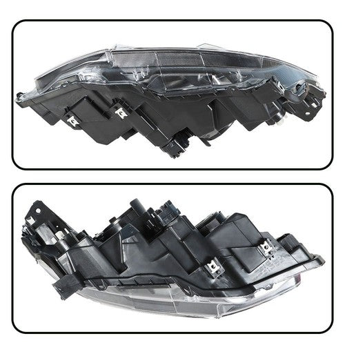 Solid Spare For Honda Civic 2016-2020 Headlight Assembly Halogen Chrome Clear Driver Side