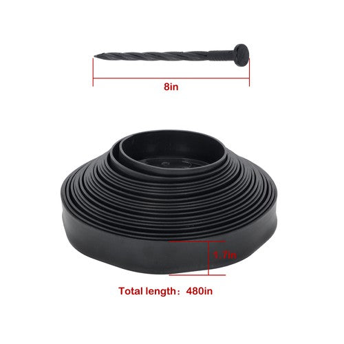 Solid Spare Lawn Border L-shaped Lawn Garden Edging Kit With Anchoring Spikes No Dig